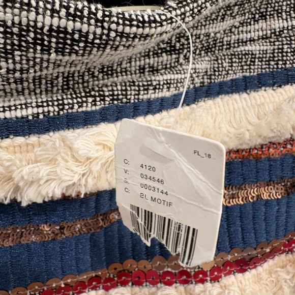 Anthropologie Moulinette Soeurs Erine Sequin Fringe Tweed Skirt Size 6 - Picture 3 of 15